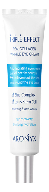 

Крем для кожи вокруг глаз Тройной эффект с морским коллагеном Aronyx Triple Effect Real Collagen Wrinkle Eye Cream 40мл