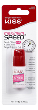 Kiss Клей для ногтей супер крепкий Maximum Speed Nail Glue Pink DGBGL03 3г