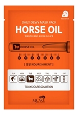 Mijin Маска тканевая для лица c лошадиным жиром MJ Care Daily Dewy Mask Pack Horse Oil Nourishment 25г