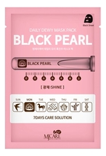 Mijin Маска тканевая c экстрактом жемчуга MJ Care Daily Dewy Mask Pack Black Pearl Shine 25г