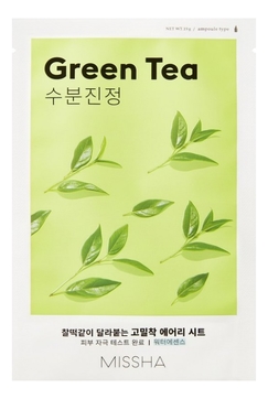 Тканевая маска для лица с экстрактом зеленого чая Airy Fit Sheet Mask Green Tea 19г