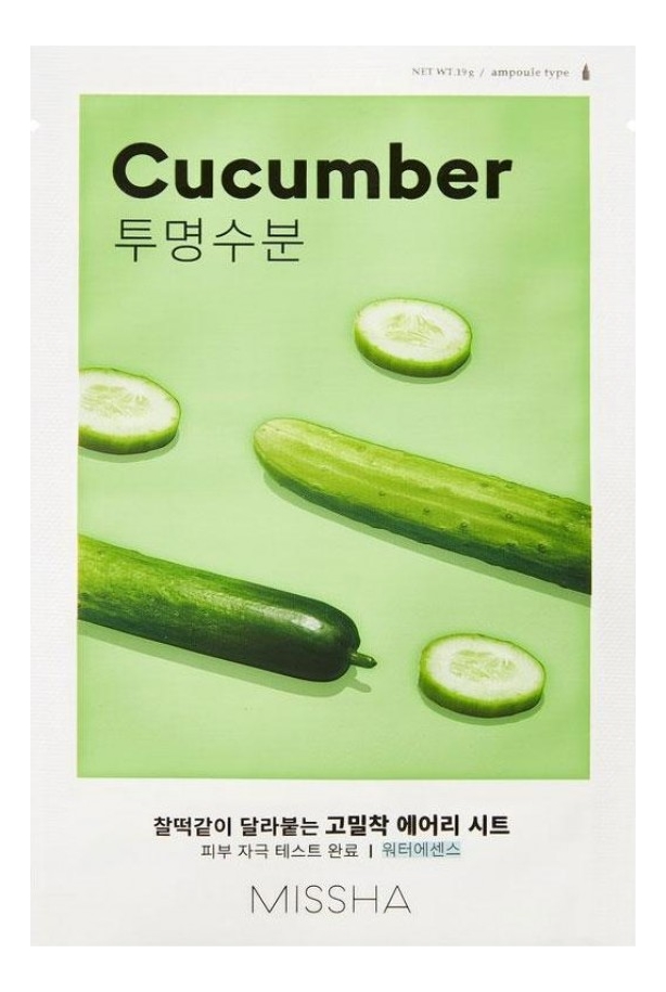 

Тканевая маска для лица с экстрактом огурца Airy Fit Sheet Mask Cucumber 19г
