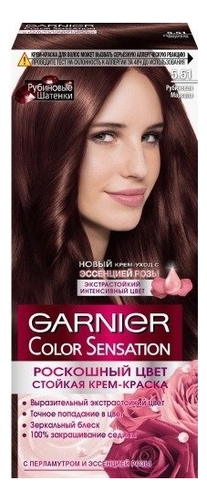 

Краска для волос Color Sensation: 5.51 Рубиновый шатен, Краска для волос Color Sensation