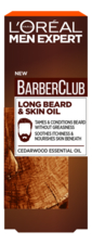L'oreal Смягчающее масло для длинной бороды с маслом кедрового дерева Men Expert Barber Club Long Beard & Skin Oil 30мл
