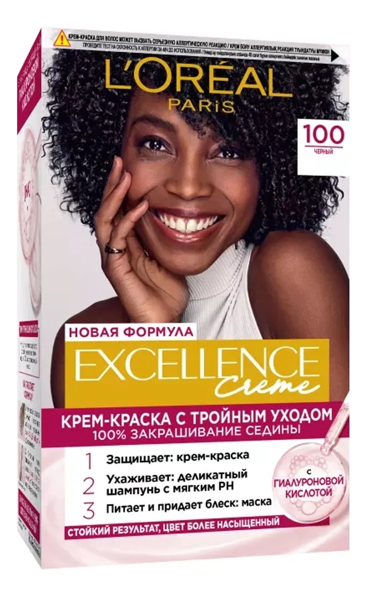 

Крем-краска для волос Excellence Creme 270мл: 100 Черный, Крем-краска для волос Excellence Creme 270мл
