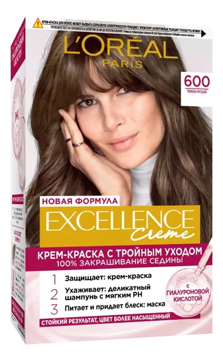 

Крем-краска для волос Excellence Creme 270мл: 600 Темно-русый, Крем-краска для волос Excellence Creme 270мл