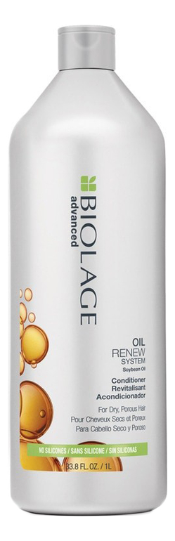Кондиционер для волос с соевым маслом Biolage Advanced Oil Renew Conditioner: Кондиционер 1000мл кондиционер для сухих пористых волос biolage oil renew 200