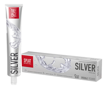 SPLAT Антибактериальная освежающая зубная паста для бережного осветления эмали Silver 75мл