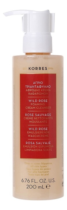 

Очищающая крем-пенка для лица с экстрактом дикой розы Wild Rose Foaming Cream Cleanser 200мл