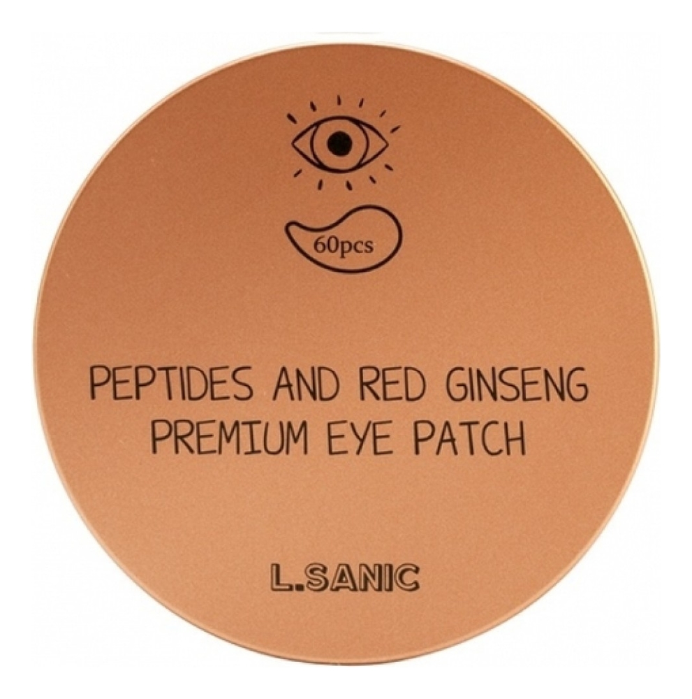 

Патчи для глаз с пептидами и экстрактом красного женьшеня Peptides Аnd Red Ginseng Premium Eye Patch 60шт