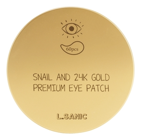 Патчи для глаз с муцином улитки и золотом Snail Аnd 24K Gold Premium Eye Patch 60шт от Randewoo