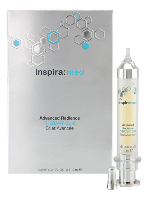 Омолаживающая сыворотка для лица с пептидами меди и витамином С Inspira: Med Advanced Radiance Therapy CU-X 2*10мл