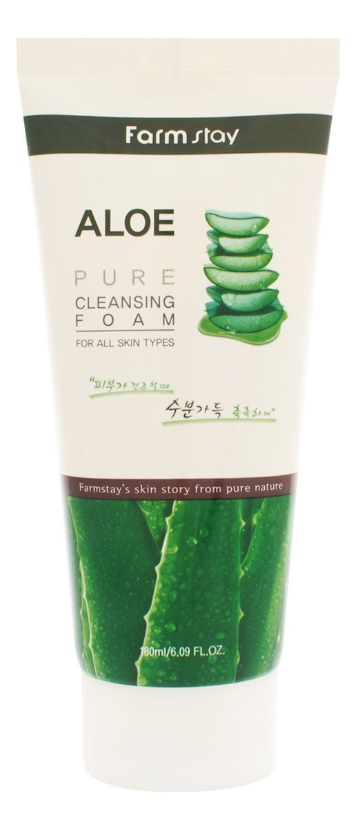 Пенка для умывания с экстрактом алоэ Aloe Pure Cleansing Foam 180мл