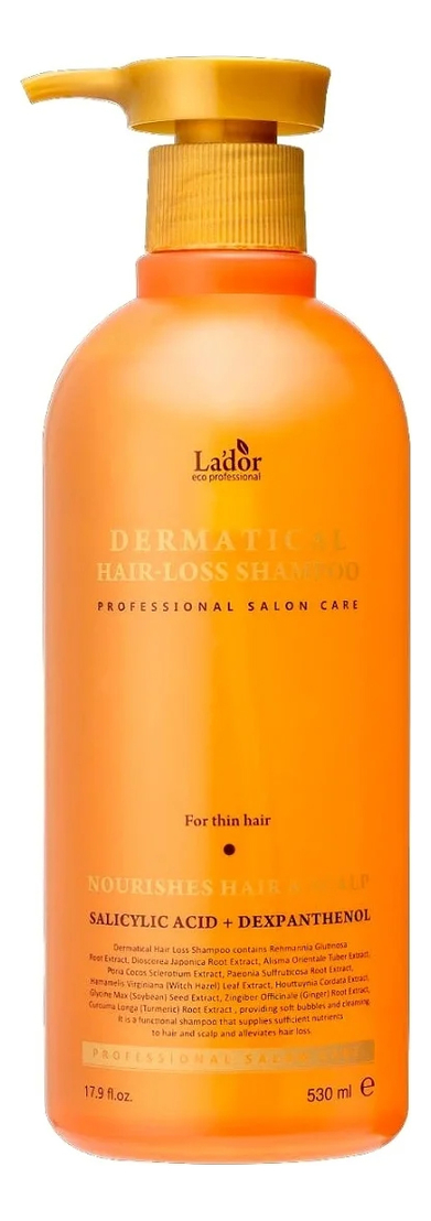 Укрепляющий шампунь для тонких волос Dermatical Hair-Loss Shampoo For Thin Hair: Шампунь 530мл