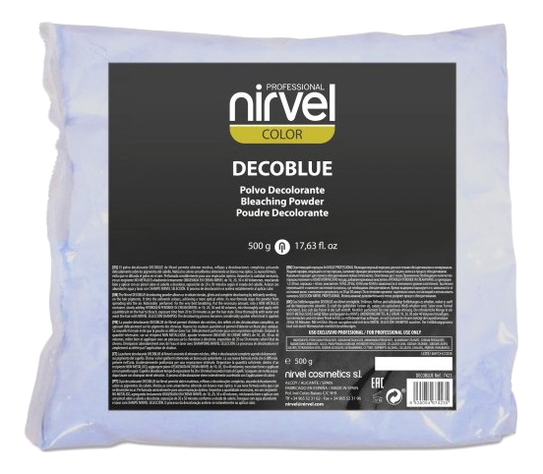 Обесцвечивающая пудра Color Decoblue Powder: Пудра 500г (пакет) обесцвечивающая пудра color decoblue powder пудра 500г пакет