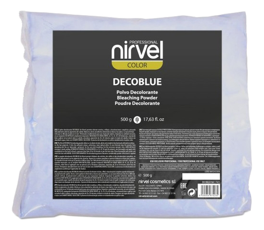 

Обесцвечивающая пудра Color Decoblue Powder: Пудра 500г (пакет), Обесцвечивающая пудра Color Decoblue Powder