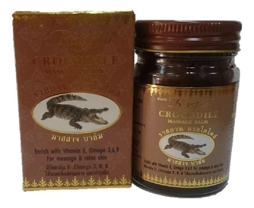 

Бальзам для массажа с крокодильим жиром Rasyan Crocodile Massage Balm 50г