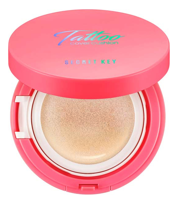

Кушон для лица Tattoo Cover Cushion Pink Edition SPF47 PA++ 14г: 23 Natural Beige, Кушон для лица Tattoo Cover Cushion Pink Edition SPF47 PA++ 14г