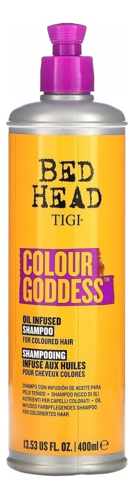 Шампунь для волос Bed Head Colour Goddess Oil Infused Shampoo: Шампунь 400мл шампунь для волос bed head colour goddess oil infused shampoo шампунь 750мл