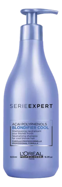 

Шампунь для холодных светлых волос Serie Expert Blondifier Cool Shampoo: Шампунь 500мл, Шампунь для холодных светлых волос Serie Expert Blondifier Cool Shampoo