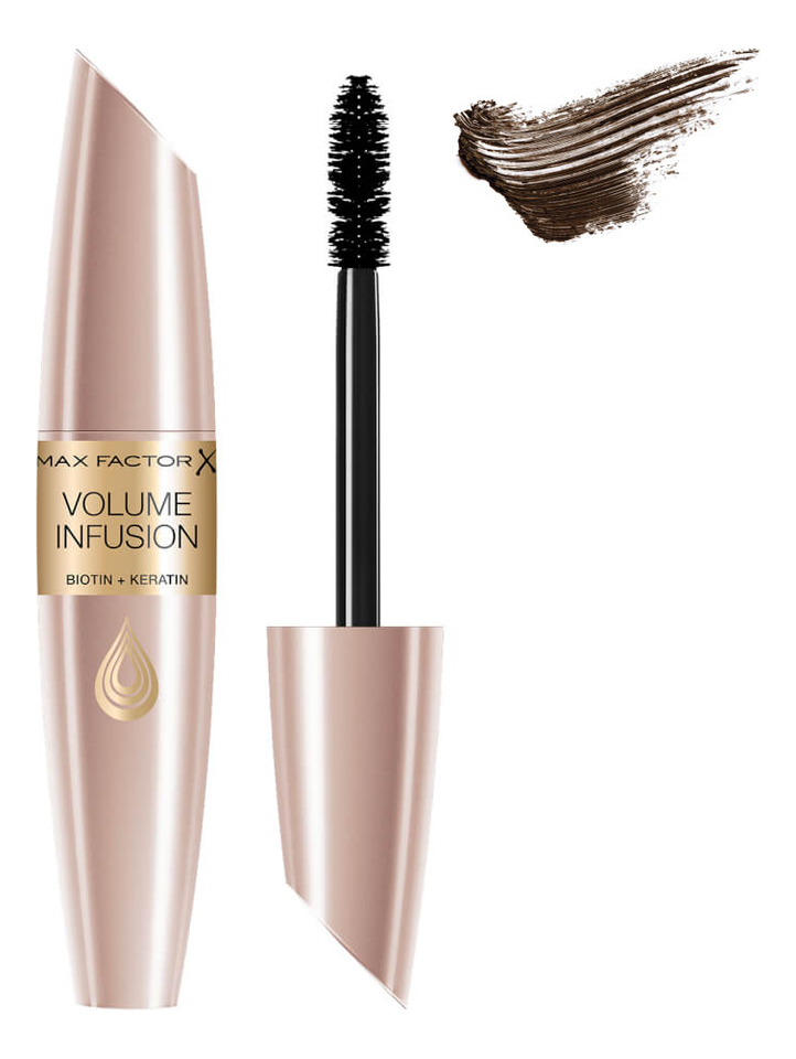 

Тушь для ресниц Volume Infusion Mascara Biotin+Keratin: Black Brown, Тушь для ресниц Volume Infusion Mascara Biotin+Keratin