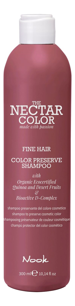 Шампунь для окрашенных волос Nectar Color Preserve Shampoo: Шампунь 300мл nook nectar color шампунь для окрашенных тонких волос color preserve shampoo 300 мл