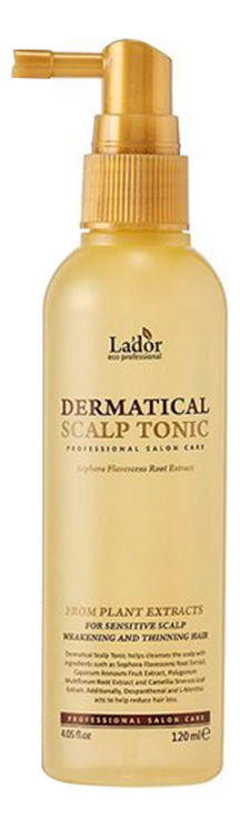 Тоник для кожи головы против выпадения волос Dermatical Scalp Tonic 120мл: Тоник 120мл la dor тоник для кожи головы укрепляющий против выпадения волос dermatical scalp tonic 50мл