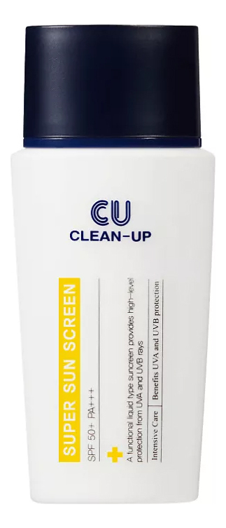 Солнцезащитная эмульсия для чувствительной кожи Clean-Up Super Sun Screen SPF50+ PA+++ 50мл нежный крем для очищения кожи silk clean up cream
