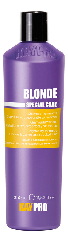 Шампунь для волос с сапфиром для придания яркости Blonde Special Care 350мл kaypro blonde special care сыворотка для волос с сапфиром для придания яркости светлых обесцвеченных и мелированных волос 100 мл
