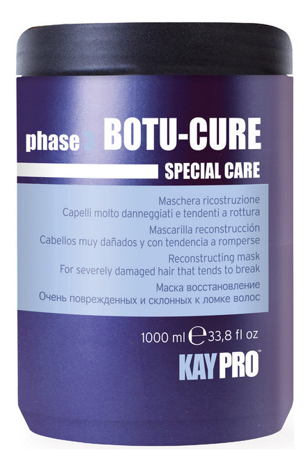Восстанавливающая маска для волос Botu-Cure Special Care: Маска 1000мл маска kaypro botu cure д волос ботокс 500 мл