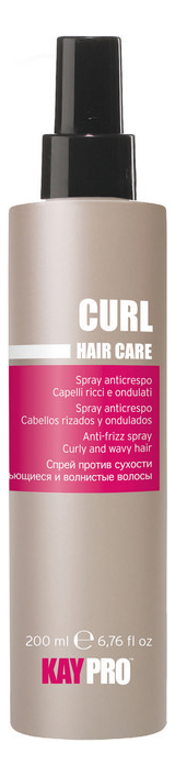 Спрей против сухости волос Curl Hair Care 200мл kaypro curl спрей для волос против сухости 200 мл спрей
