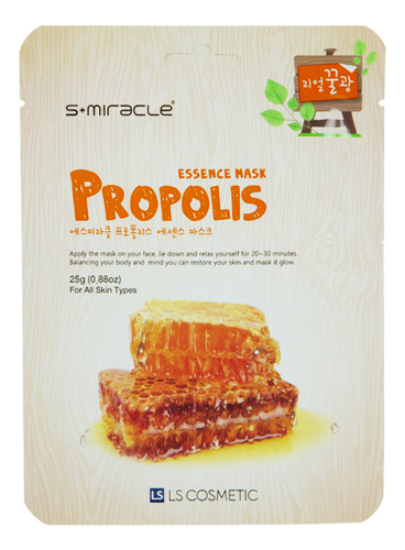 

Тканевая маска для лица с прополисом S+Miracle Propolis Essence Mask 25г