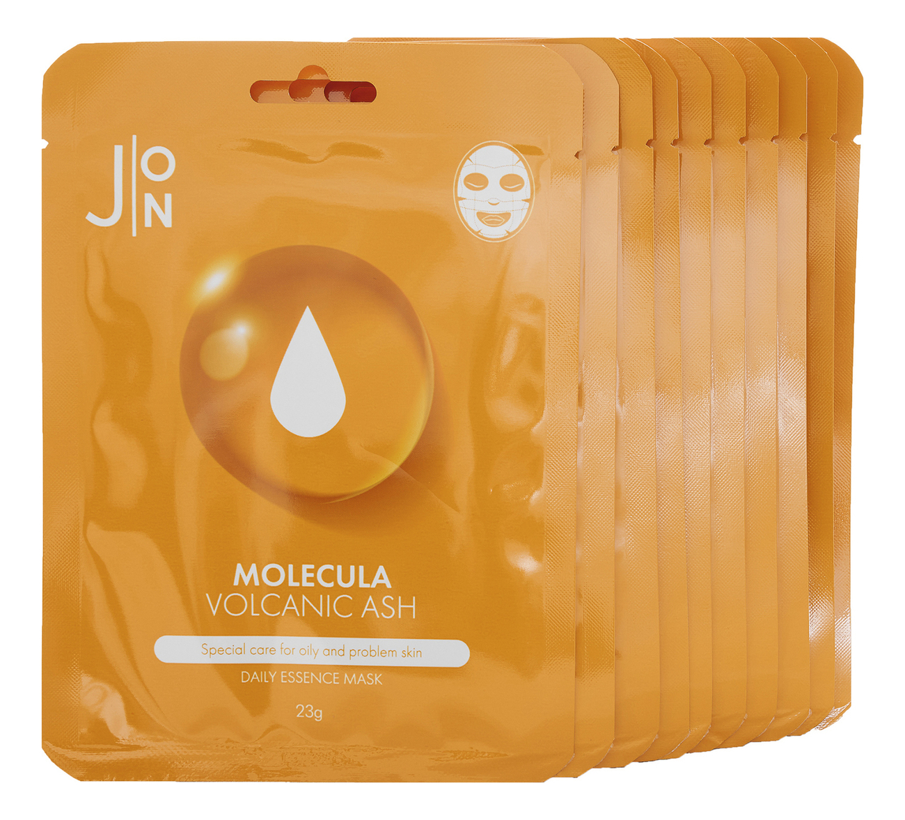 Тканевая маска для лица Molecula Volcanic Daily Essence Mask: Маска 10*23г