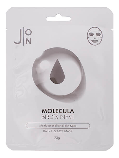 Тканевая маска для лица Molecula Bird's Nest Essence Mask: Маска 10*23г