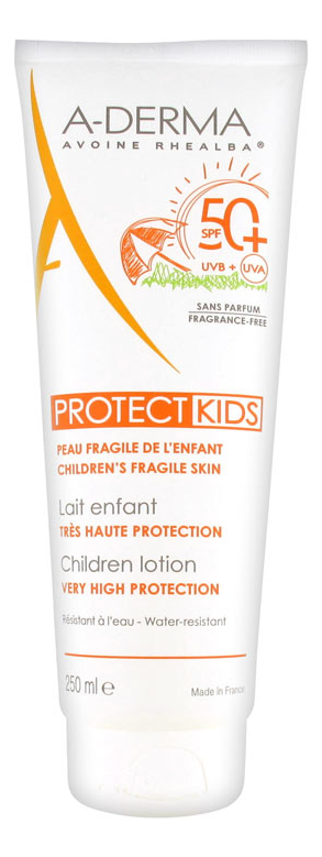 

Солнцезащитный лосьон для детей с высокой степенью защиты Protect Kids Lait Enfant SPF50+ 250мл