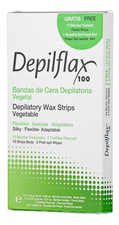 Depilflax Полоски для депиляции Depilatory Wax Strips