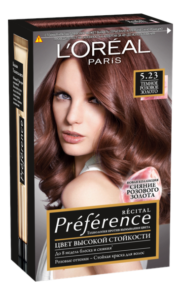 

Краска для волос Preference 270мл: 5.23 Розовый шоколад, Краска для волос Preference 270мл