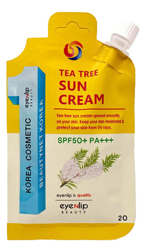 Солнцезащитный крем для лица Tea Tree Sun Cream SPF50 + PA +++ 20г от Randewoo