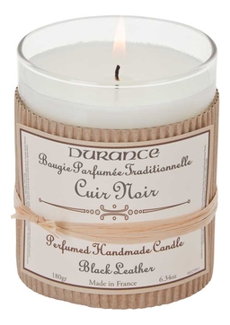 Ароматическая свеча Perfumed Candle Black Leather 180г (черная кожа)