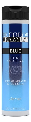 Люминесцентный гель-краситель для волос прямого действия Be Color Crazy 12 Minute 150мл: Blue