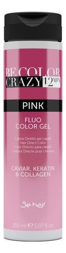 Люминесцентный гель-краситель для волос прямого действия Be Color Crazy 12 Minute 150мл: Pink