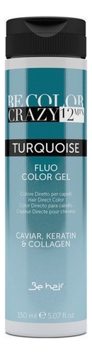 Люминесцентный гель-краситель для волос прямого действия Be Color Crazy 12 Minute 150мл: Turquoise