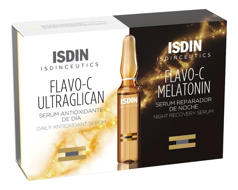 

Набор для лица Isdinceutics Flavo-C (сыворотка дневная Melatonin 10*2мл + сыворотка ночная Ultraglican 10*2мл)