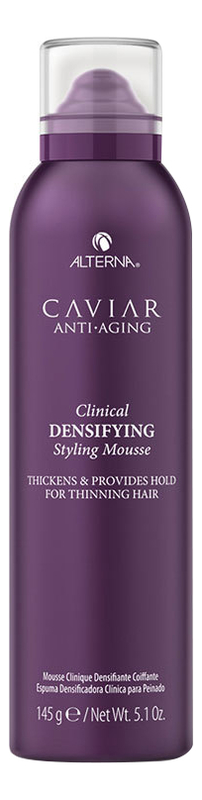 Мусс-детокс для волос с экстрактом красного клевера Caviar Anti-Aging Clinical Densifying Styling Mousse 145г