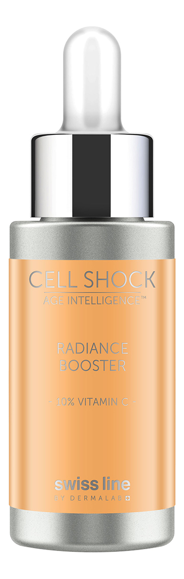 Бустер для лица с витамином C Cell Shock Age Intelligence Radiance Booster 20мл бустер для лица с гиалуроновой кислотой cell shock age intelligence source booster 20мл