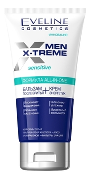Бальзам после бритья + Крем Энергетик Men X-Treme Sensitive 150мл