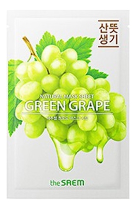 

Тканевая маска с экстрактом винограда Natural Green Grape Mask Sheet 21мл