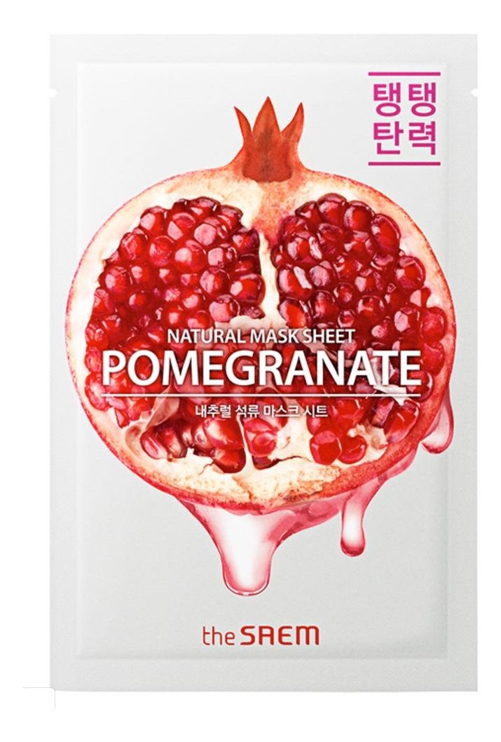 

Тканевая маска с экстрактом граната Natural Pomegranate Mask Sheet 21мл