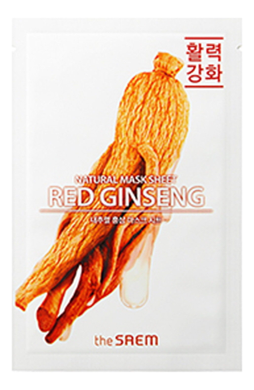 

Тканевая маска с экстрактом женьшеня Natural REd Ginseng Mask Sheet 21мл