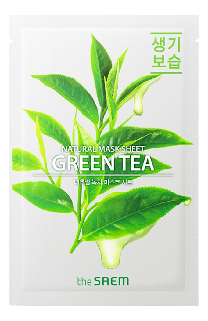 

Тканевая маска с экстрактом зеленого чая Natural Green Tea Mask Sheet 21мл